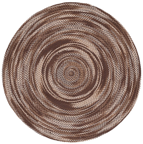 Safavieh Braided 5'-0" x 5'-0" Rug in Brown / Ivory