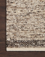 Loloi Reyla Rla-01 Granite/Mocha Rug - corner on wood