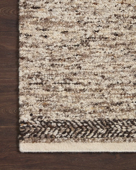Loloi Reyla Rla-01 Granite/Mocha Rug - corner on wood