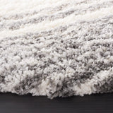 Safavieh Fontana Shag  800 6'-7" x 6'-7" Rug in Ivory / Grey