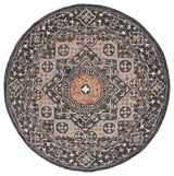 Safavieh Aspen 5'-0" x 5'-0" Rug in Black / Rust