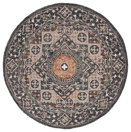 Safavieh Aspen 5'-0" x 5'-0" Rug in Black / Rust