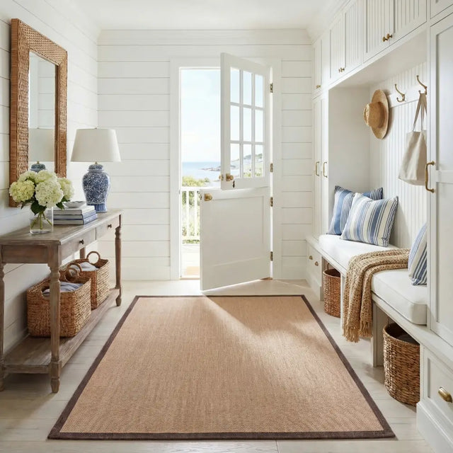 Safavieh Courtyard 5'-3" x 7'-7" Rug in Natural / Brown