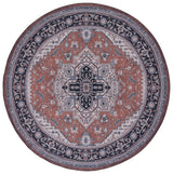 Safavieh Tucson 6'-0" x 6'-0" Rug in Rust / Navy