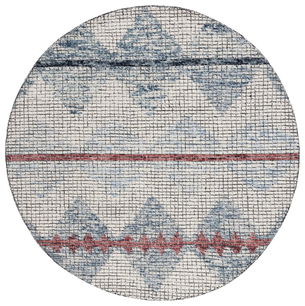 Safavieh Abstract 6'-0" x 6'-0" Rug in Ivory / Blue