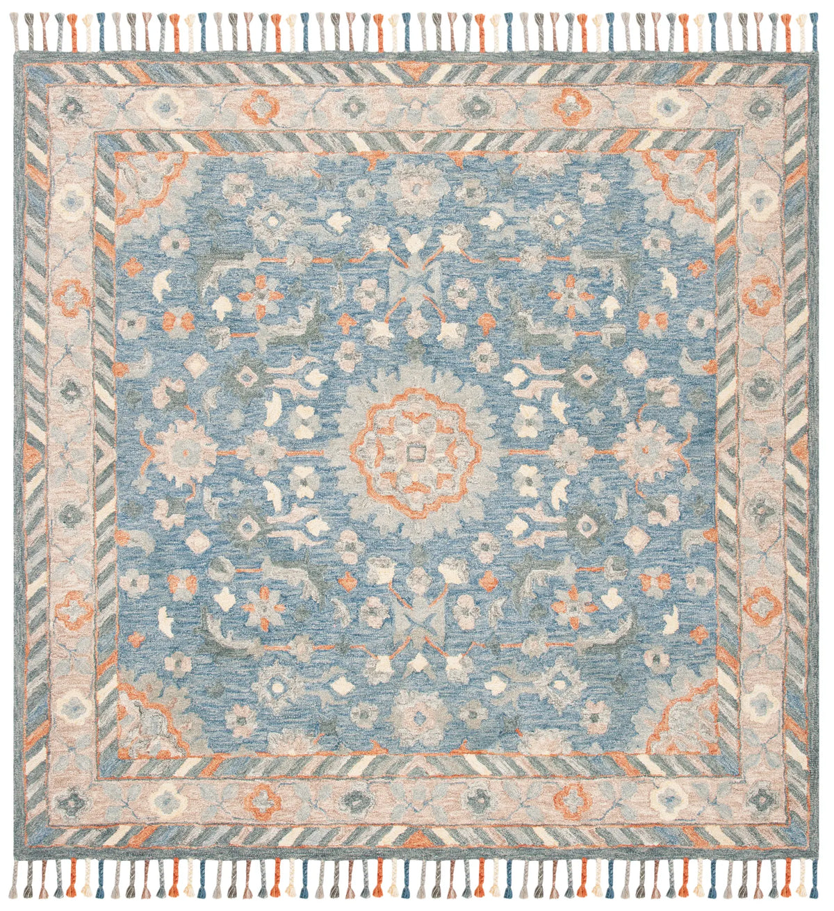 Safavieh Aspen 7'-0" x 7'-0" Rug in Blue / Rust