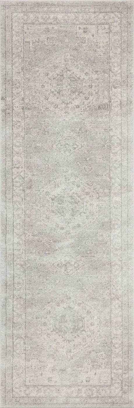 Loloi Odette Odt-02 Silver/Ivory Rug - runner flat