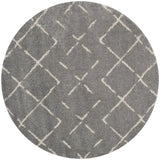 Safavieh Arizona Shag 5'-1" x 5'-1" Rug in Grey / Ivory