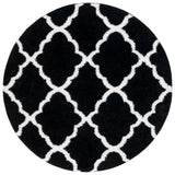 Safavieh Tahoe Shag 6'-7" x 6'-7" Rug in Black / White