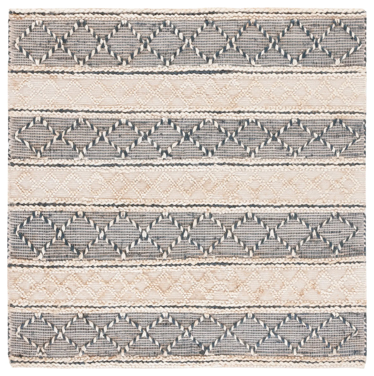 Safavieh Natural Fiber 6'-0" x 6'-0" Rug in Natural / Grey