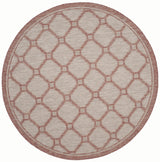 Safavieh Courtyard 6'-7" x 6'-7" Rug in Red / Beige