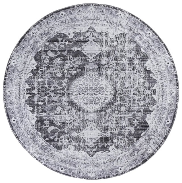 Safavieh Tucson 6'-0" x 6'-0" Rug in Dark Grey / Light Grey