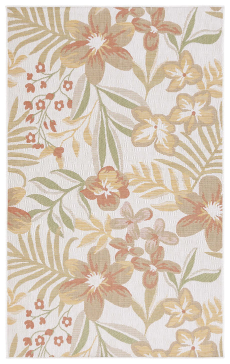 Safavieh Courtyard 4'-0" x 5'-7" Rug in Beige / Rust