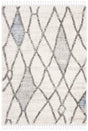 Safavieh Berber Fringe Shag 4'-0" x 6'-0" Rug in Cream / Blue