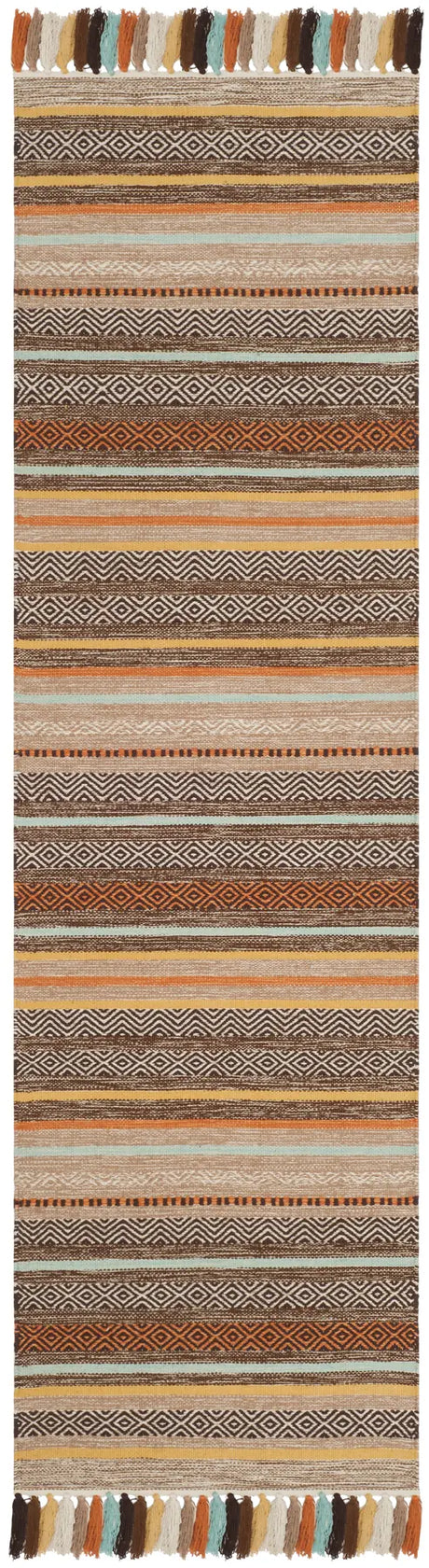 Safavieh Montauk 2'-3" x 8'-0" Rug in Brown / Multi