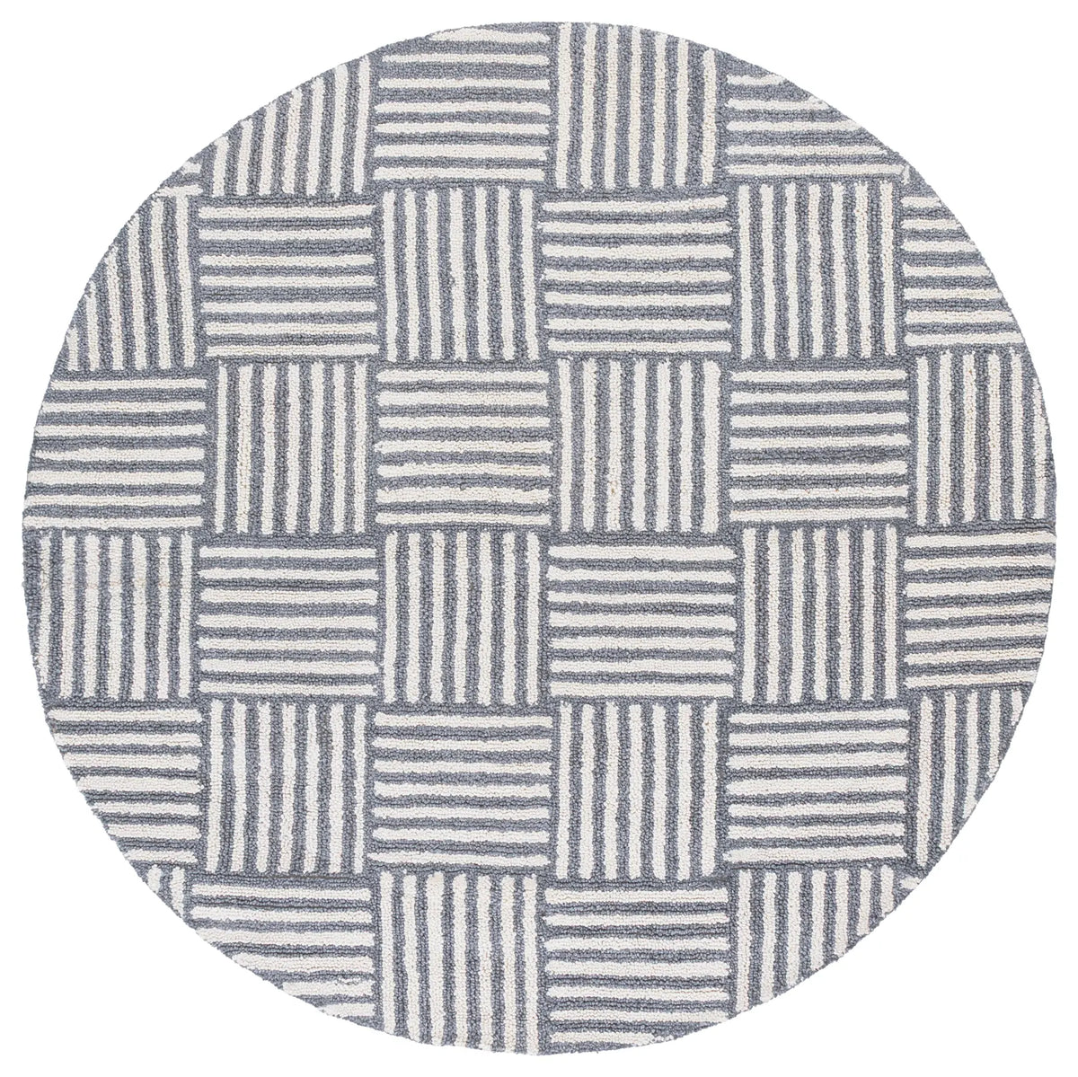 Safavieh Abstract 6'-0" x 6'-0" Rug in Ivory / Dark Grey