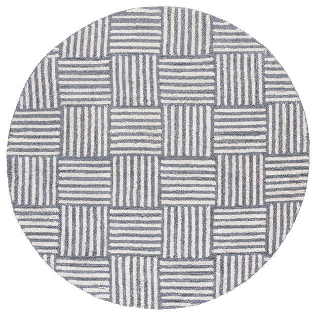 Safavieh Abstract 6'-0" x 6'-0" Rug in Ivory / Dark Grey