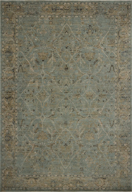 Loloi Briar BRR-02 Aqua / Olive Rug - main flat