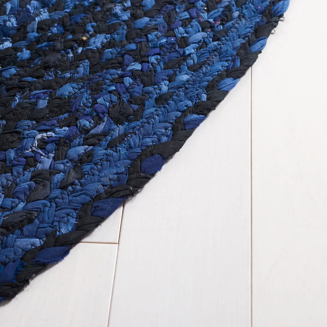 Safavieh Braided 5'-0" x 8'-0" Rug in Navy / Black