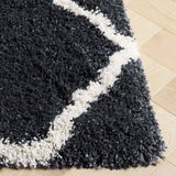 Safavieh Hudson Shag 5'-3" x 7'-6" Rug in Dark Grey / Ivory