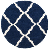Safavieh Sgd-Dallas Shag 6'-0" x 6'-0" Rug in Navy / Ivory