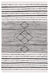 Safavieh Striped Kilim 4'-0" x 6'-0" Rug in Ivory / Black