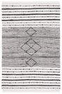 Safavieh Striped Kilim 4'-0" x 6'-0" Rug in Ivory / Black
