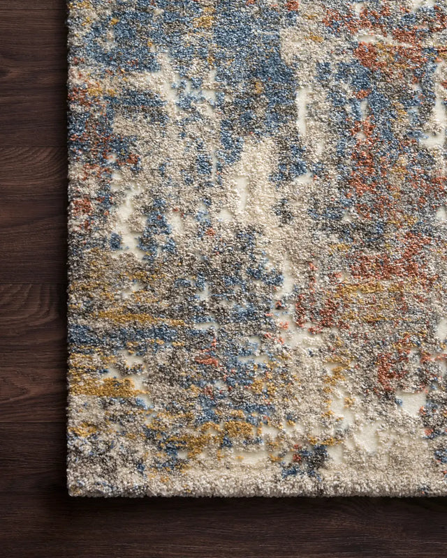 Loloi Landscape Lan-03 Multi Rugs - corner on wood