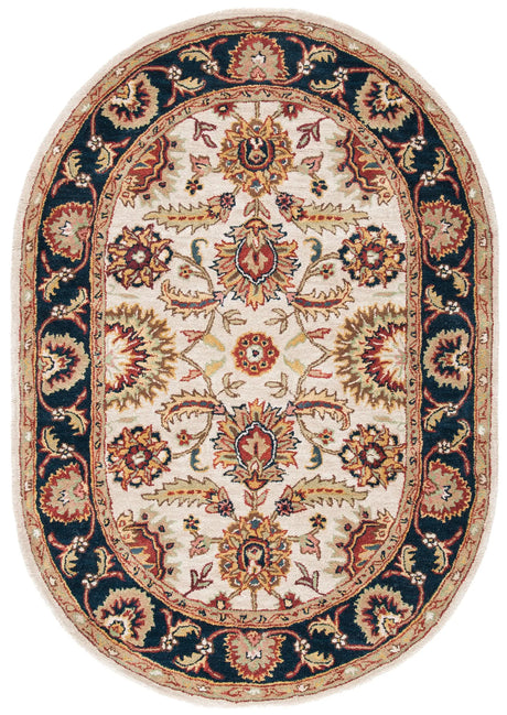 Safavieh Classic 4'-6" x 6'-6" Rug in Ivory / Navy