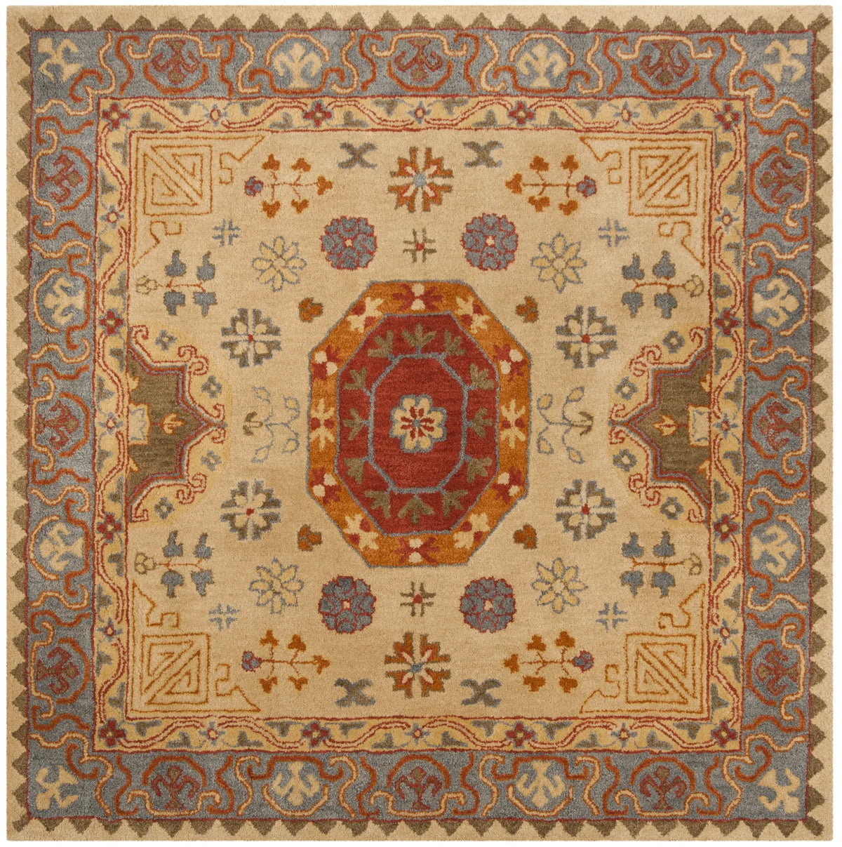 Safavieh Heritage 6'-0" x 6'-0" Rug in Beige / Multi