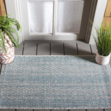 Safavieh Courtyard 2'-0" x 3'-7" Rug in Light Grey / Aqua