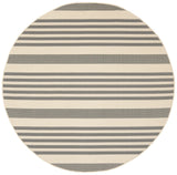 Safavieh Courtyard 6'-7" x 6'-7" Rug in Grey / Bone