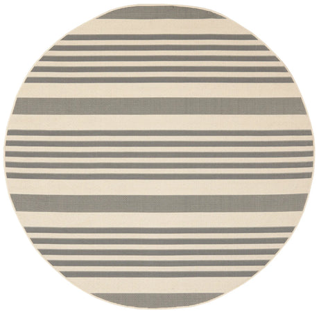 Safavieh Courtyard 6'-7" x 6'-7" Rug in Grey / Bone