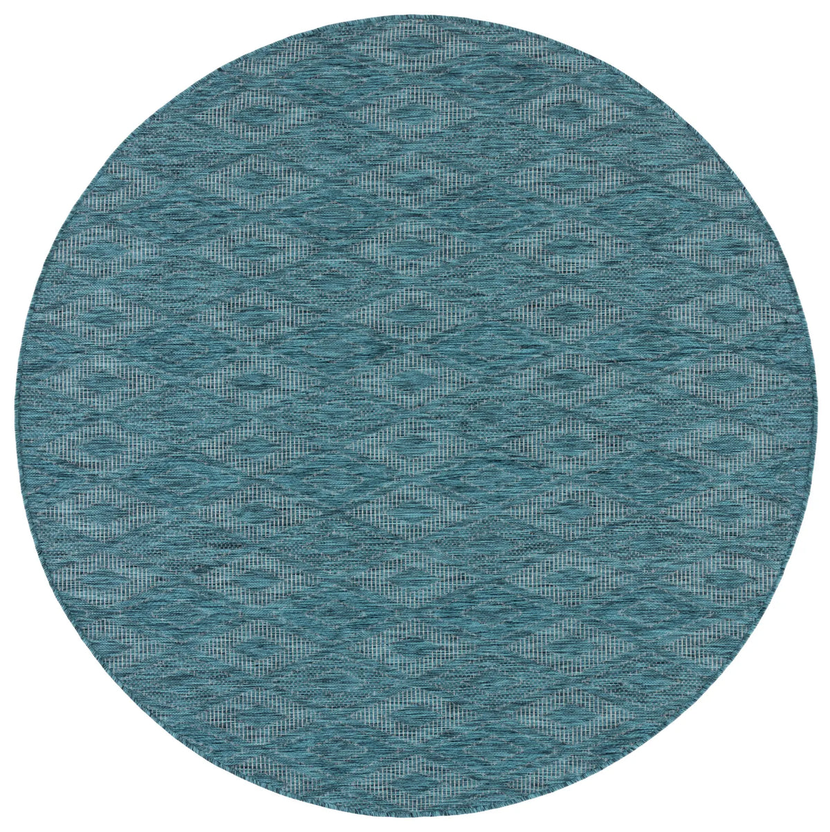 Safavieh Courtyard 6'-7" x 6'-7" Rug in Turquoise / Blue