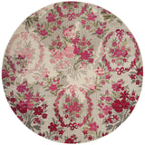 Safavieh Monaco 6'-7" x 6'-7" Rug in Ivory / Pink