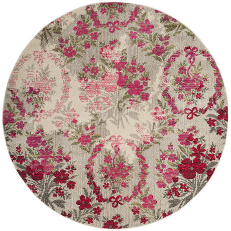 Safavieh Monaco 6'-7" x 6'-7" Rug in Ivory / Pink