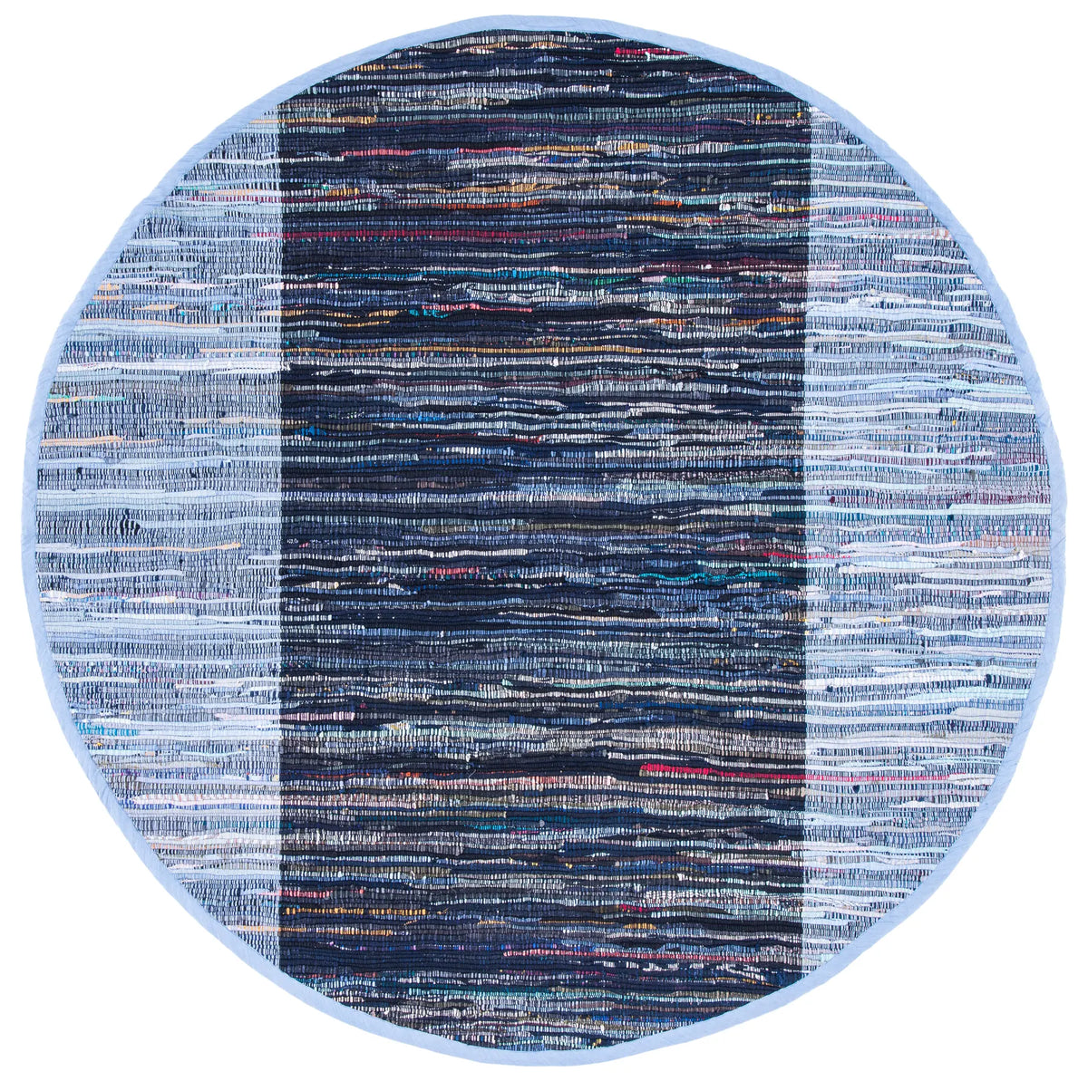 Safavieh Rag Rug 6'-0" x 6'-0" Rug in Navy / Blue