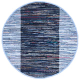 Safavieh Rag Rug 6'-0" x 6'-0" Rug in Navy / Blue