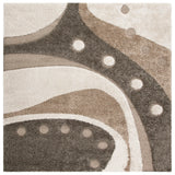 Safavieh Florida Shag 6'-7" x 6'-7" Rug in Brown / Ivory