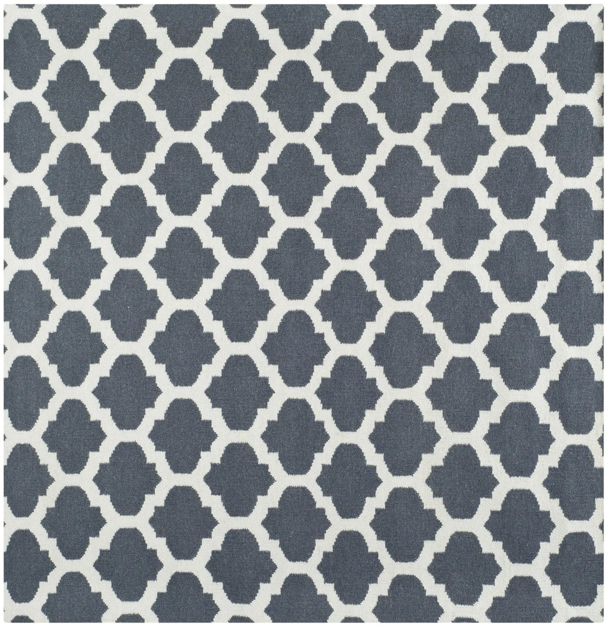 Safavieh Dhurries 7'-0" x 7'-0" Rug in Blue / Ivory
