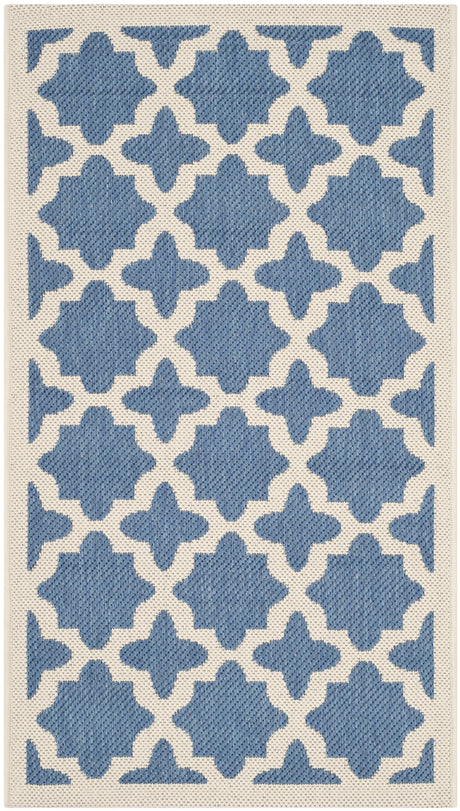 Safavieh Courtyard 2'-0" x 3'-7" Rug in Blue / Beige