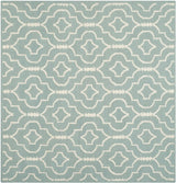 Safavieh Dhurries 6'-0" x 6'-0" Rug in Light Blue / Ivory