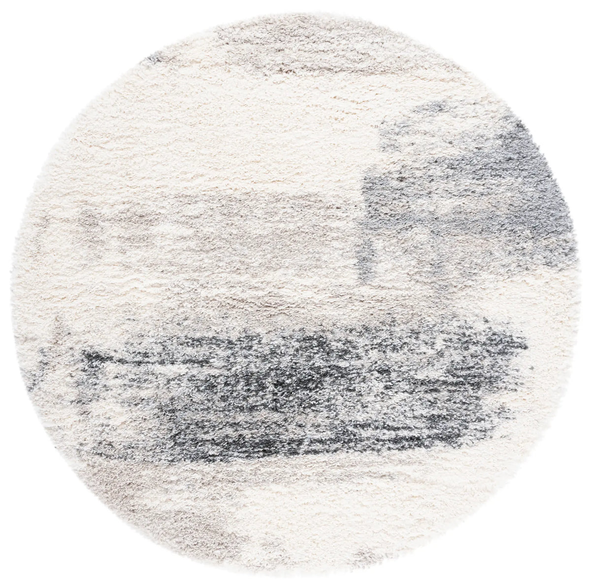 Safavieh Fontana Shag  800 6'-7" x 6'-7" Rug in Ivory / Grey
