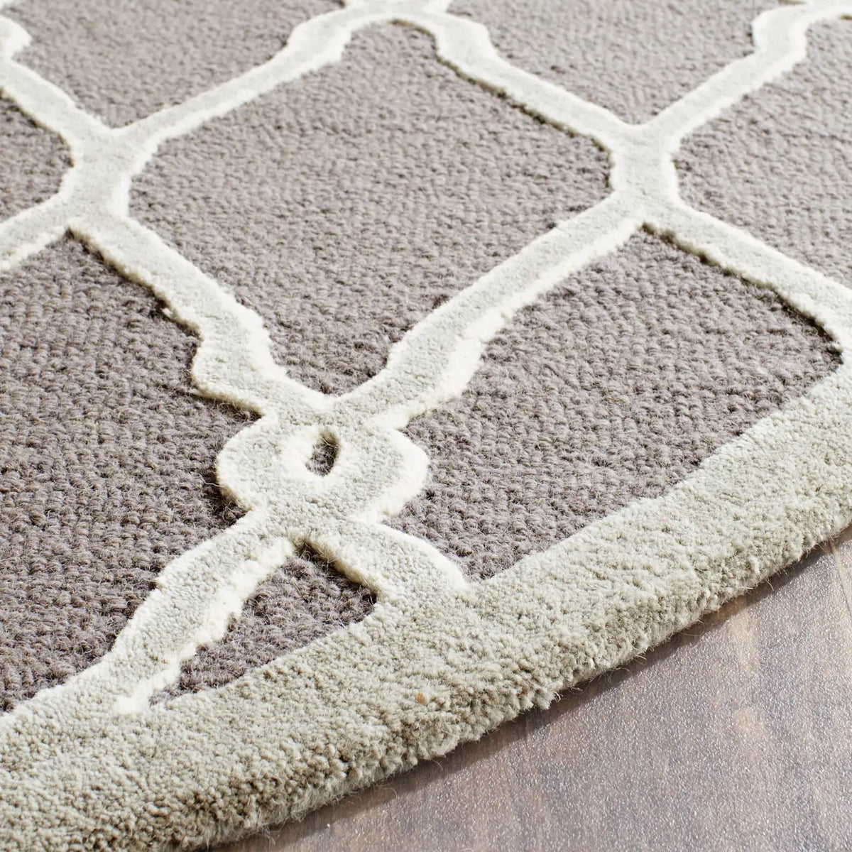 Safavieh Cambridge 6'-0" x 6'-0" Rug in Dark Grey / Ivory