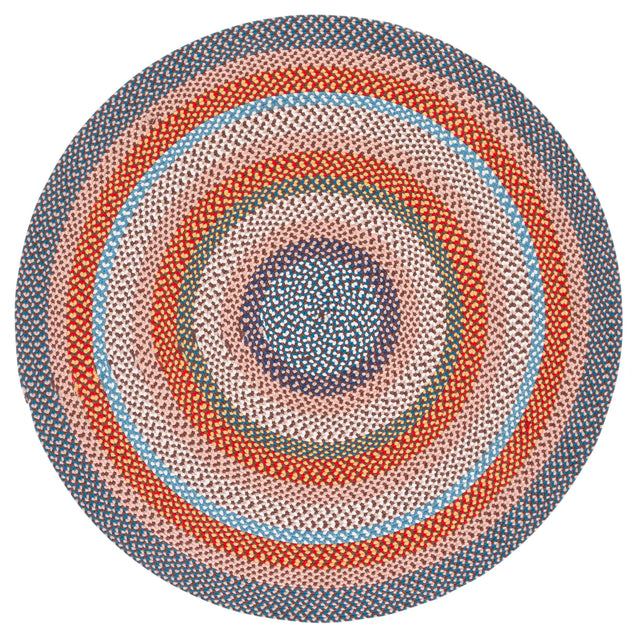 Safavieh Braided 5'-0" x 5'-0" Rug in Rust / Multi