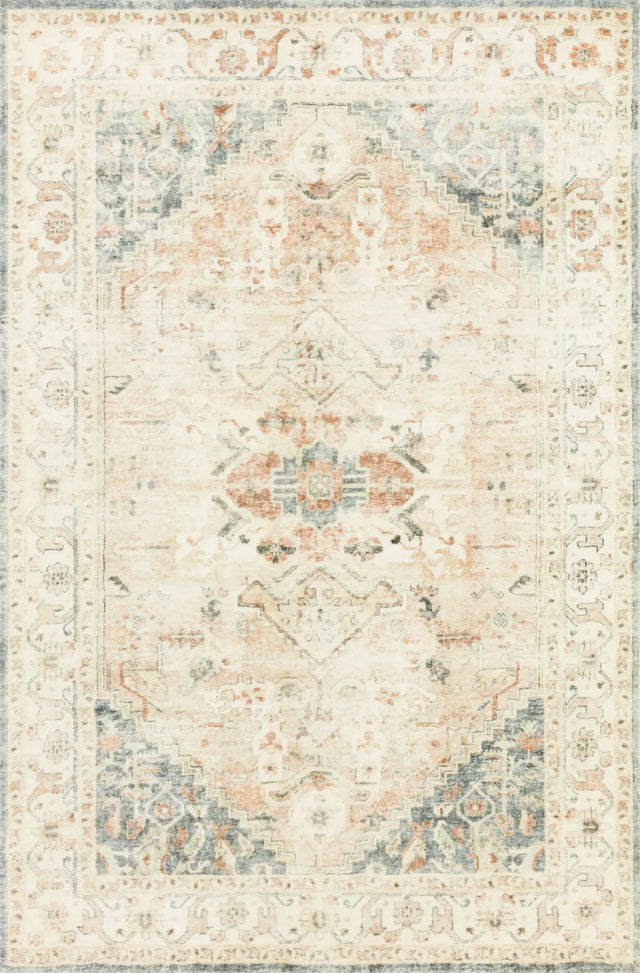 Loloi Rosette Ros-06 Clay/Ivory Rugs - main flat