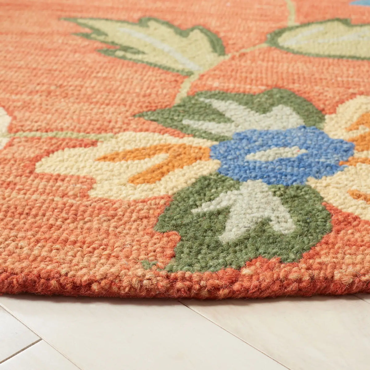 Safavieh Blossom 6'-0" x 6'-0" Rug in Rust / Multi