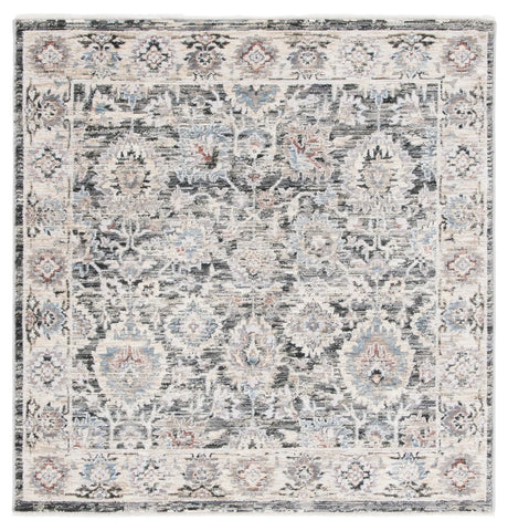 Safavieh Artifact 4'-0" x 4'-0" Rug in Charcoal / Ivory