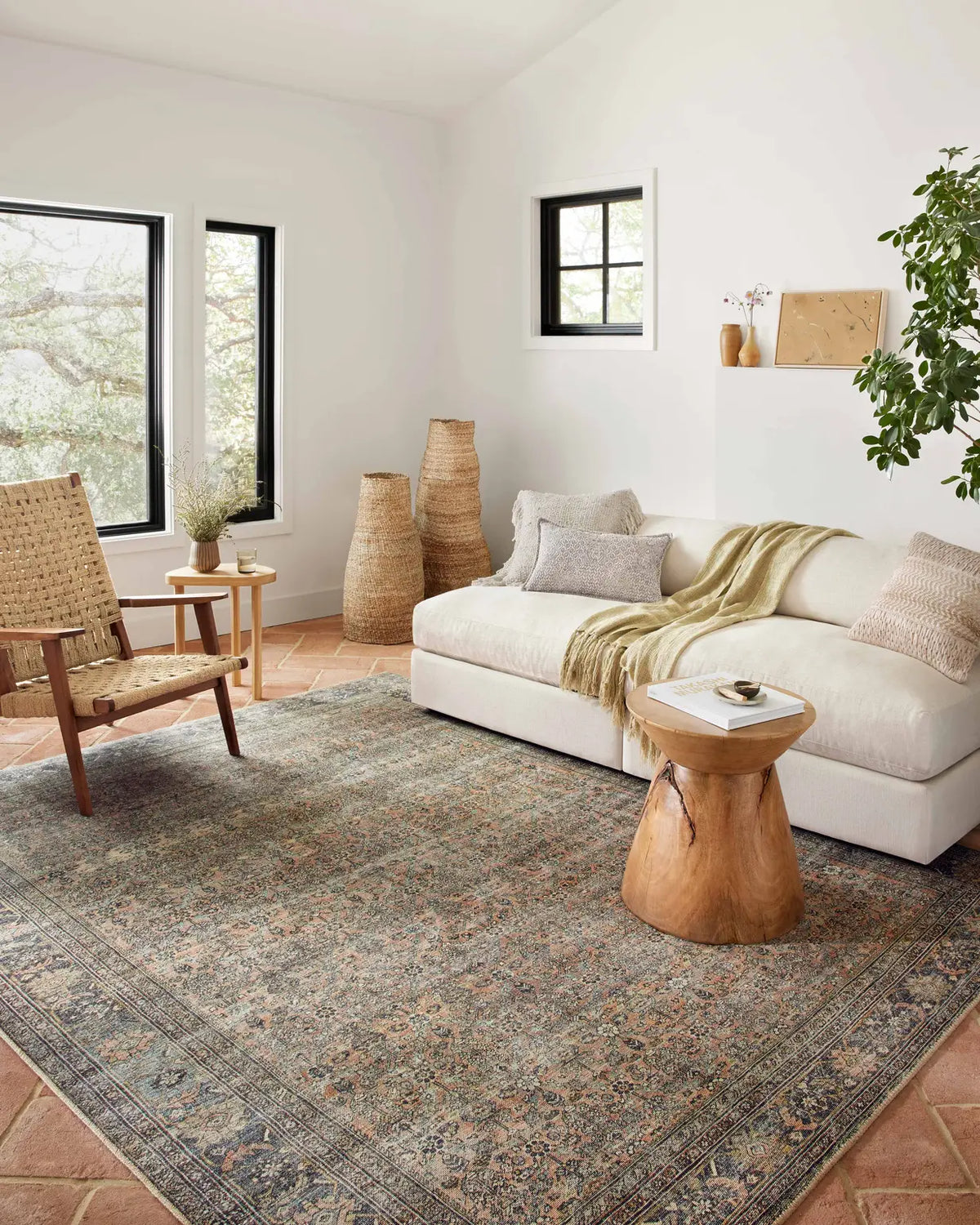Loloi Adrian Adr-03 Terracotta/Multi Rug - room scene 2