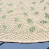 Safavieh Courtyard 6'-7" x 6'-7" Rug in Beige / Green